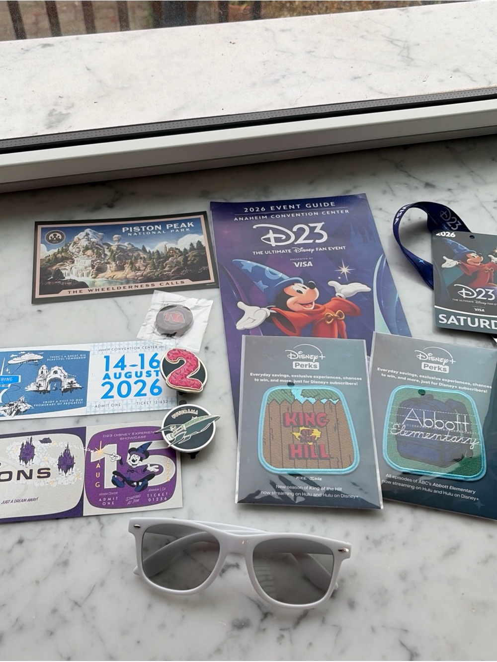Disney D23 Event Collectible Set in Pins, Patches, Lanyard